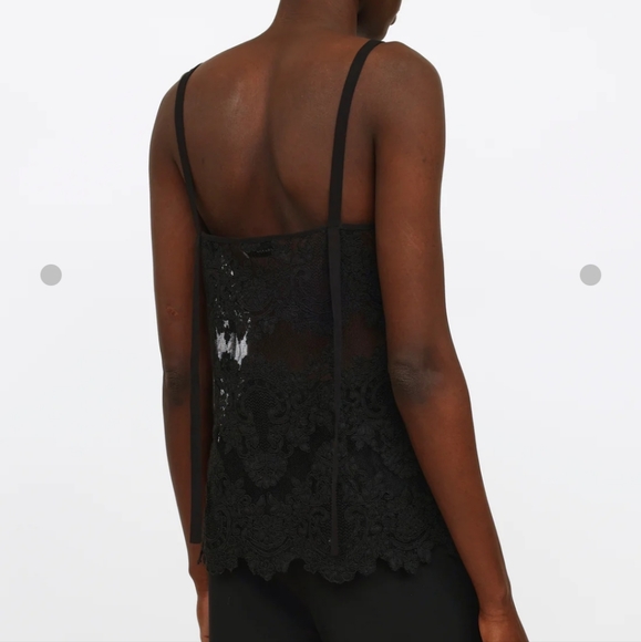 ARITZIA BABATON Navy Franck Sheer Lace Camisole Top - Picture 4 of 12
